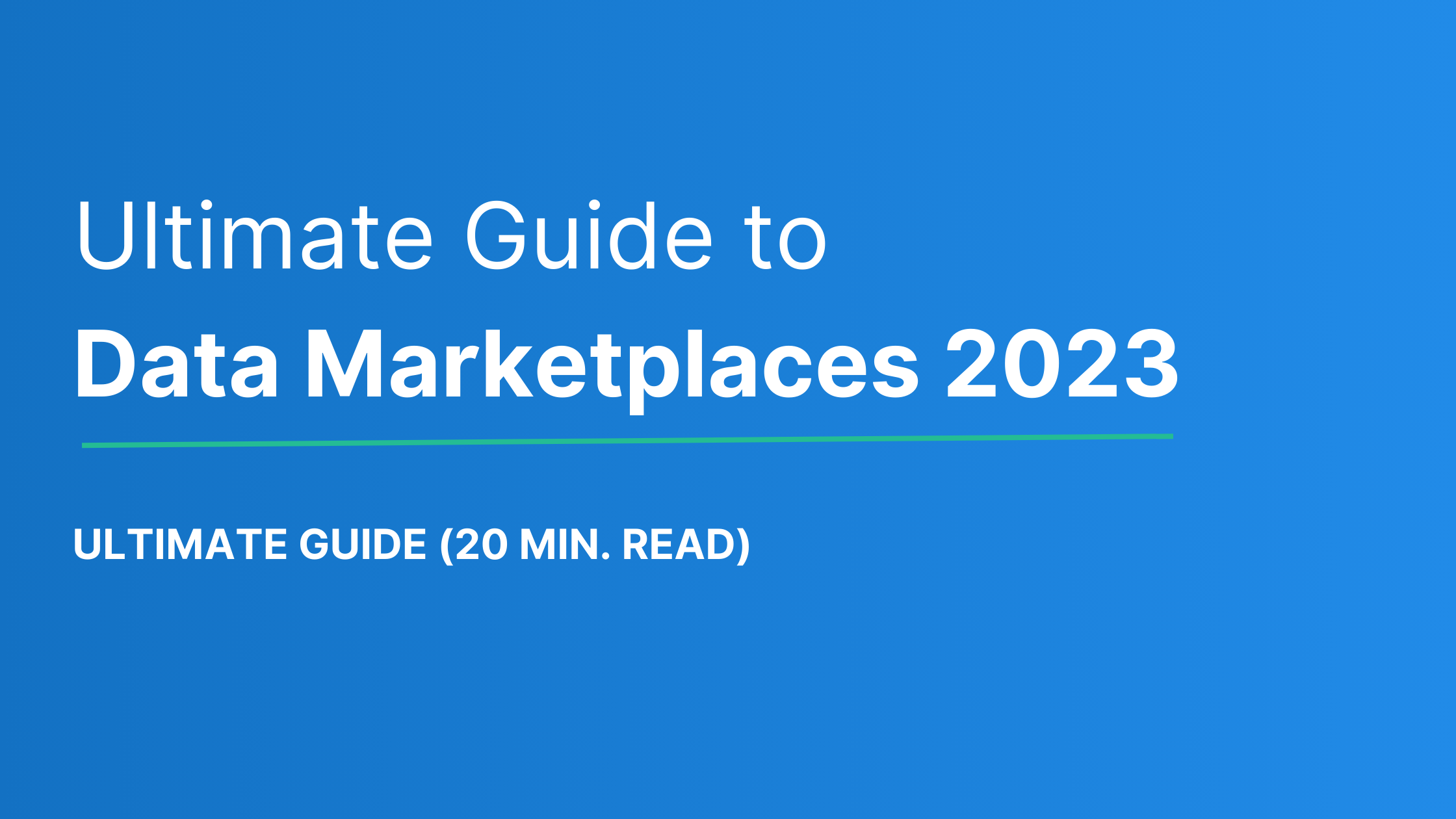 What is a Data Marketplace? Everything you need to know